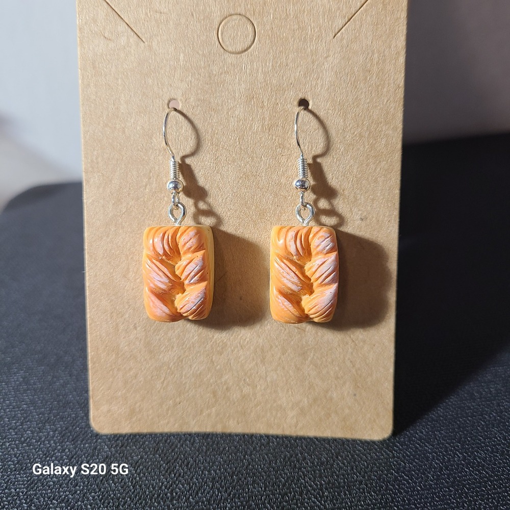 Novelty Food Earrings‎ Bread French Toast Breakfast Brunch Cute Jewelry NWOT